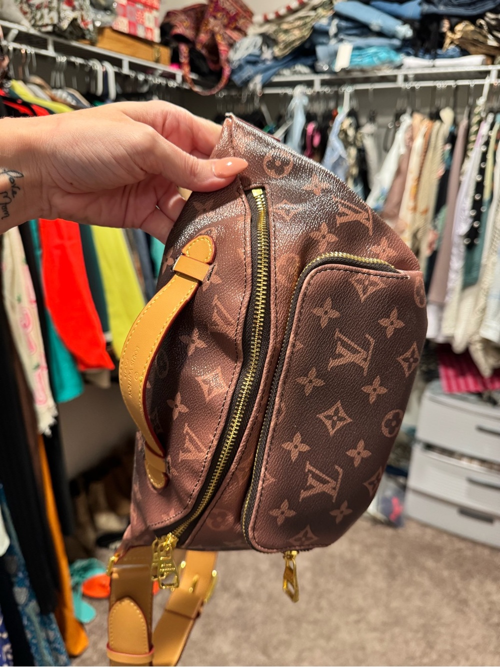 Distressed monogram bumbag - Picture 5 of 6